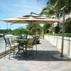 10' Square Cantilever Patio Umbrella with Granite Base 10CANTCB