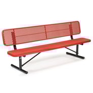 Anova Victory 6' Perforated Steel Bench, Traditional Edge, Surface