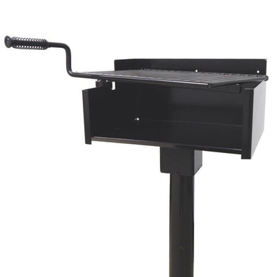 ADA Standard Charcoal Park Grill with Swivel Grate 15216