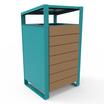 Anova Vibe 45 Gallon Recycled Plastic Trash Receptacle with Top