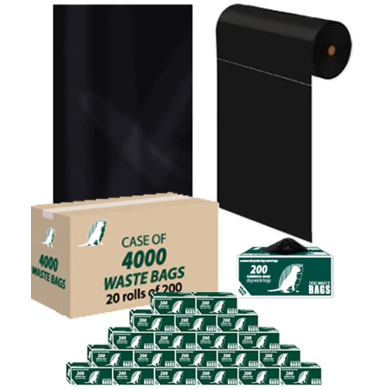 Dog Waste Roll Bags Case of 4000 Bags D00120
