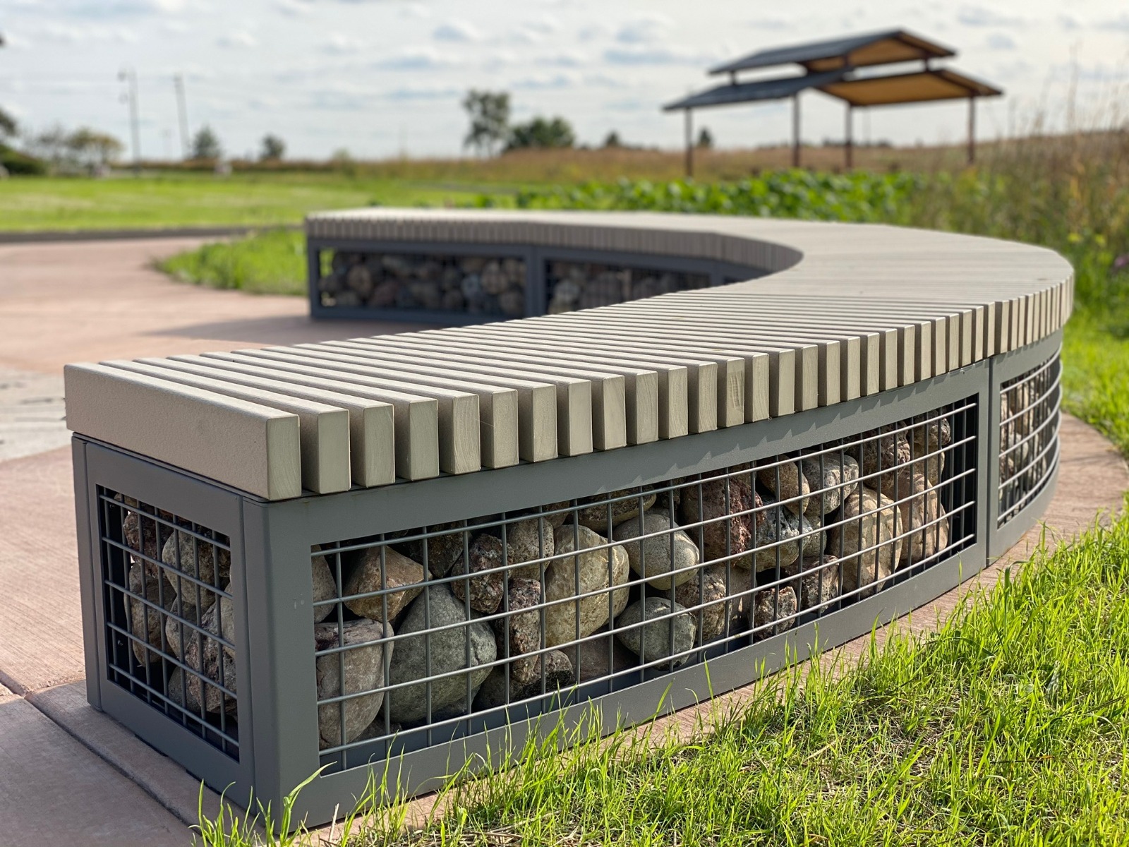 Blog Curved And Linear Gabion Seating