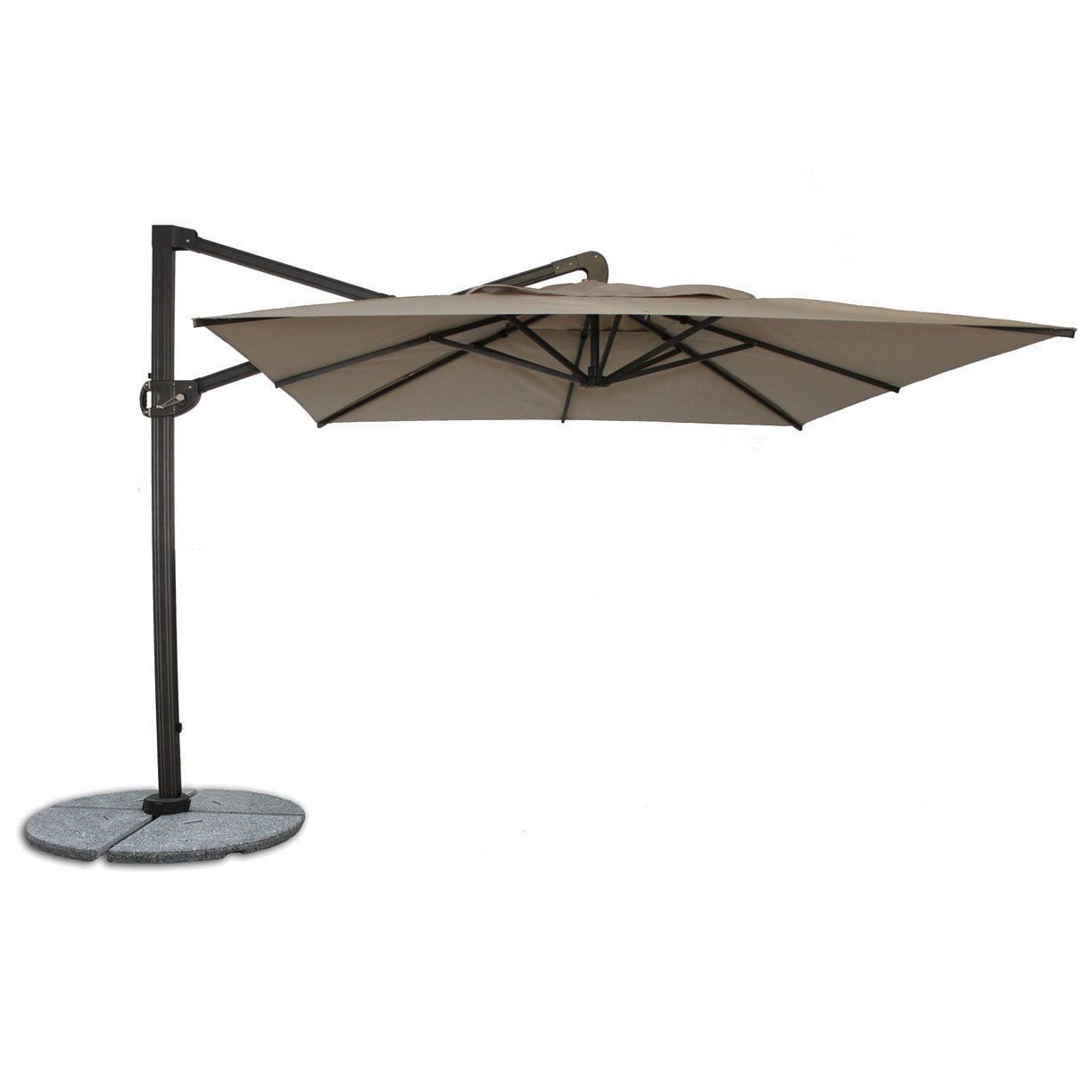 10' Square Cantilever Patio Umbrella with Granite Base | 10CANT-CB