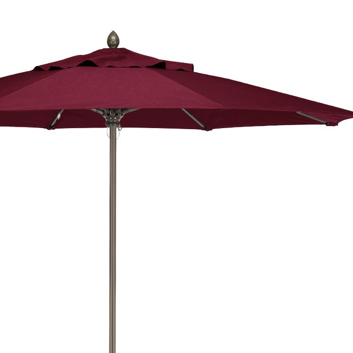burgundy patio umbrella 10' Foot Cantilever Offset or Beige + Solar LED Light Upgrade perfectly complementing the heavy Maypex 11 ft. Steel Market