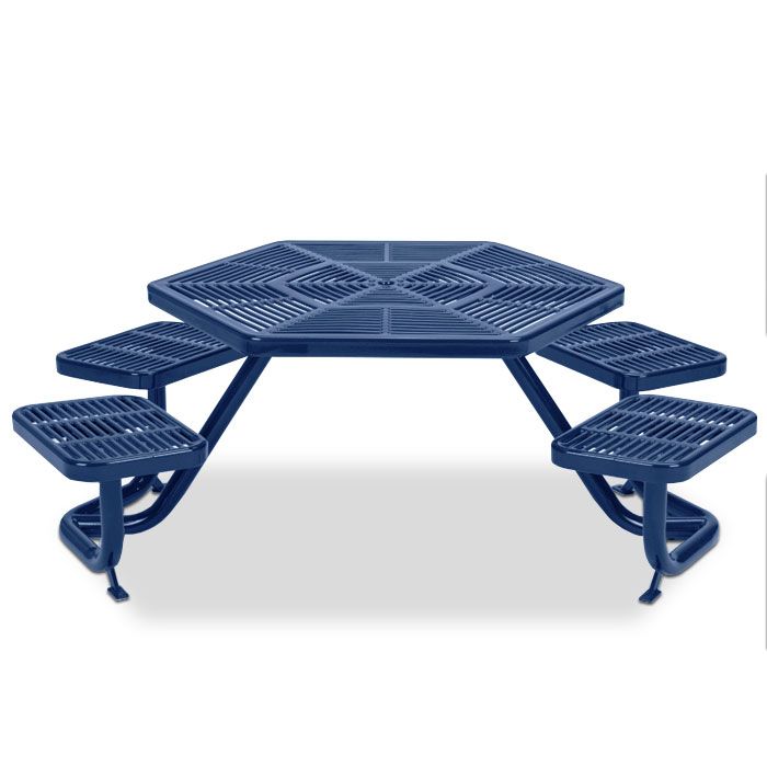 Anova Hexagonal ADA Picnic Table, 4 Flat Seats | L3015HX