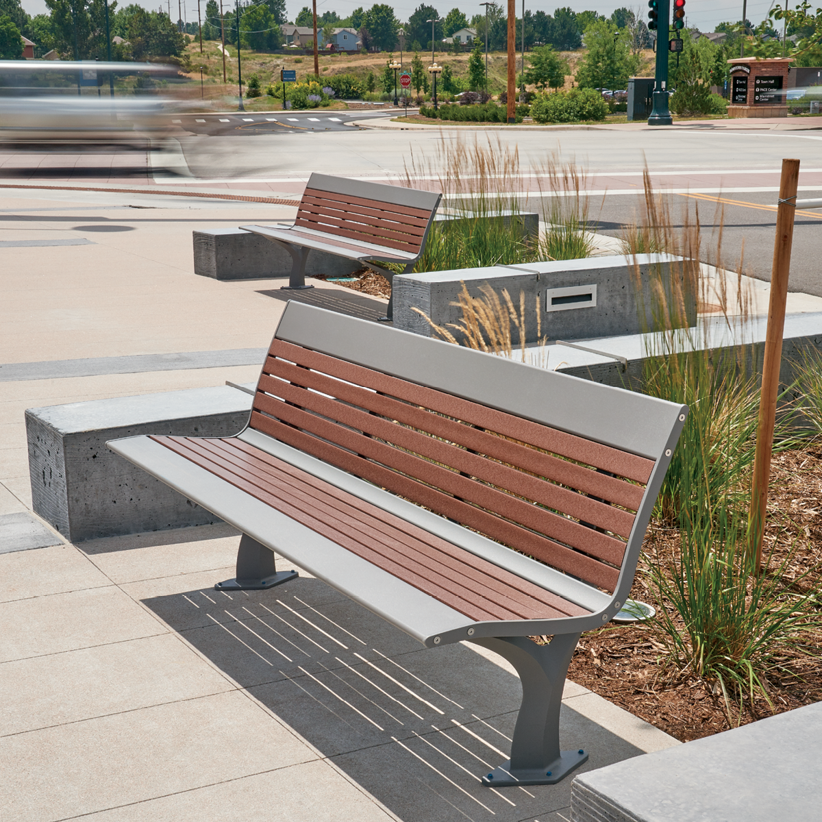 Contor Bench Anova Allure Recycled Plastic 6' Contour Bench | AL1980R