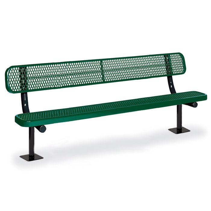 Anova Victory 6' Expanded Steel Bench, Traditional Edge, Surface