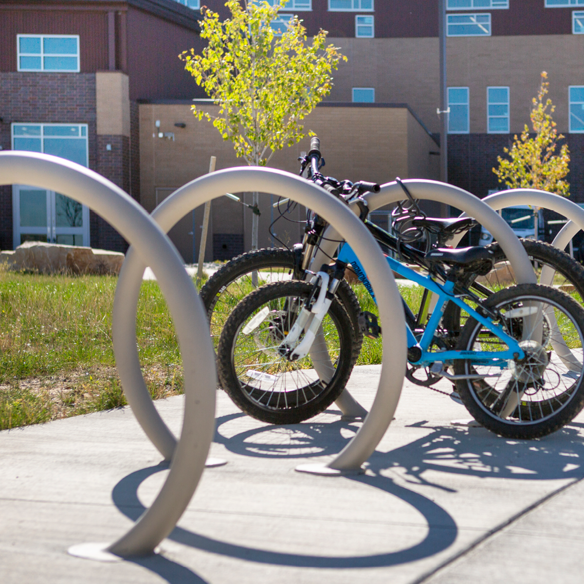 Interlocking Bike Rack Anova Tandem Circle Fusion Advantage Finish Bike Rack, Inground Mount ...
