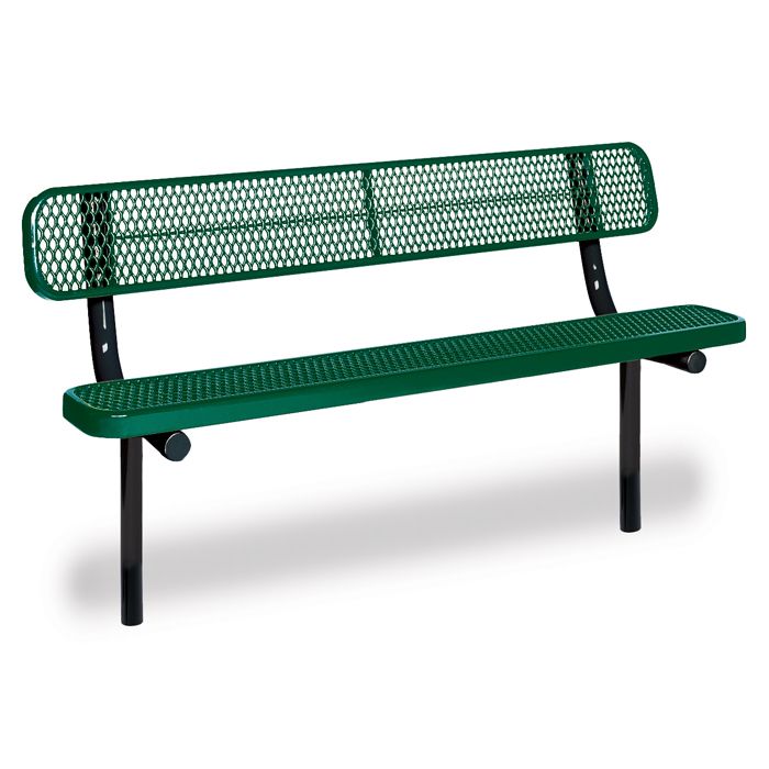 Edge Infinity Bench Anova Victory 6' Expanded Steel Bench, Traditional Edge, Inground Mount ...
