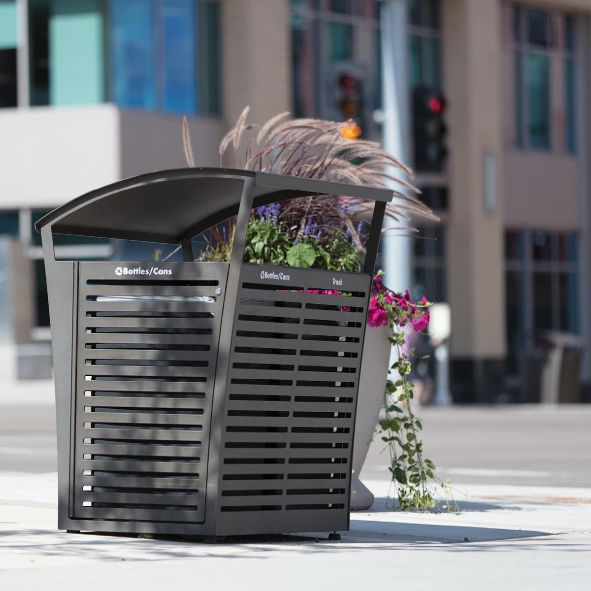 Anova Exposition 70 Gal Trash Receptacle/Recycler, Side Doors | LEX70