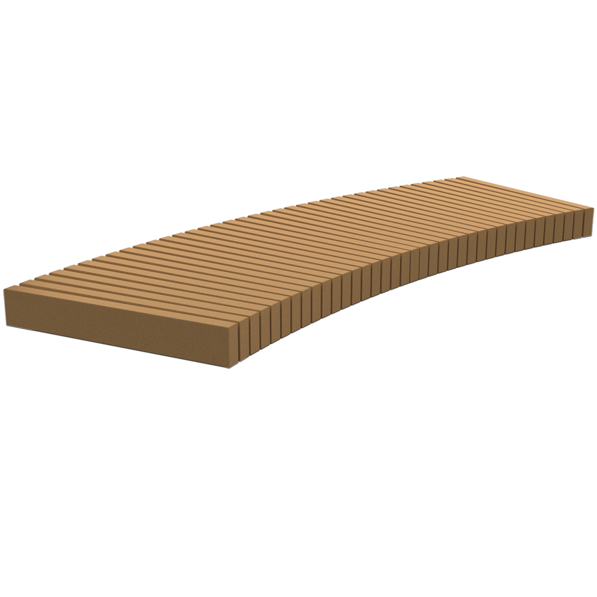 Anova Infinity 2' Curved 1230 Recycled Plastic Bench, Powder Coat