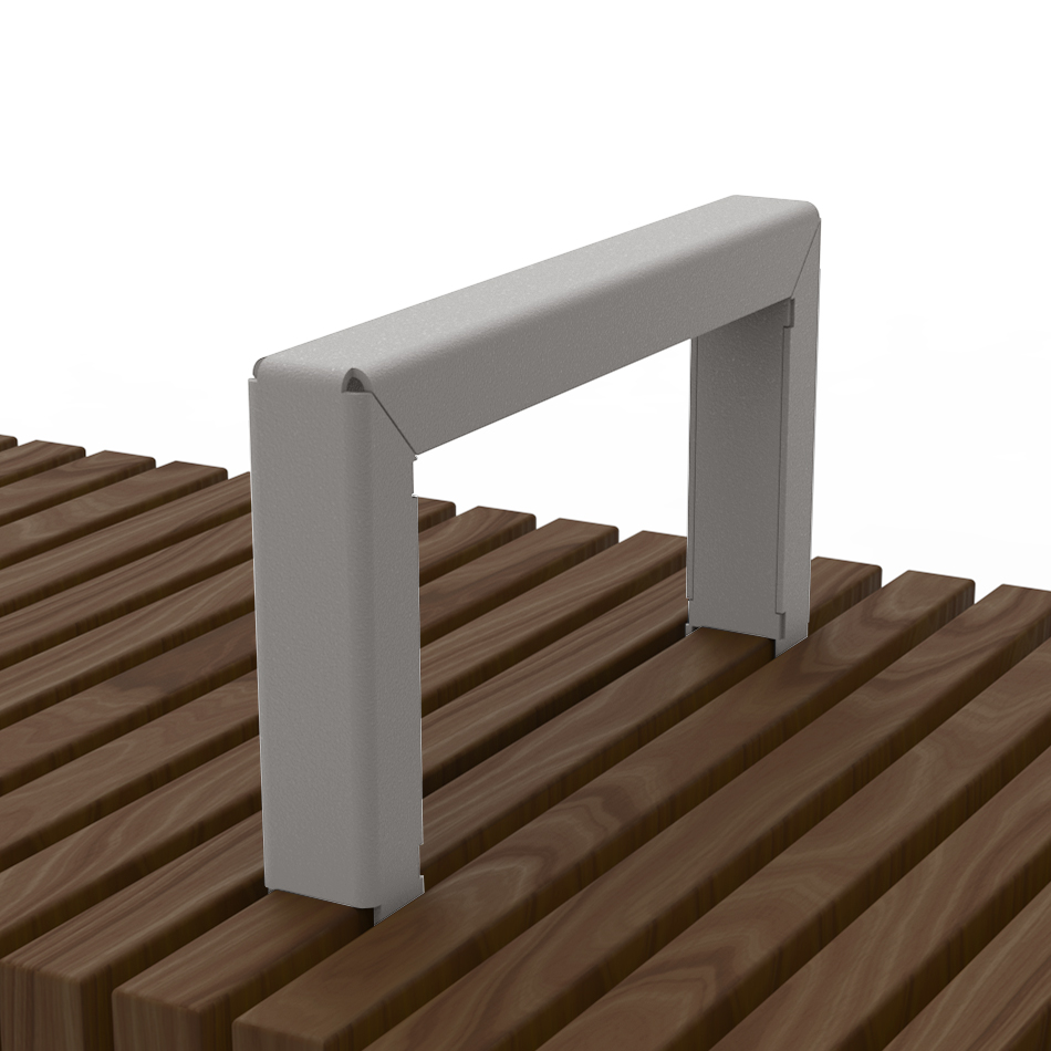 Anova Infinity Steel Armrest with Thermory Cap for 2' Wide Flat