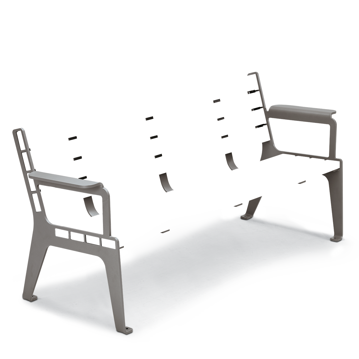 Contor Bench Anova Madison 6' Recycled Plastic Contour Bench | RCPMC6