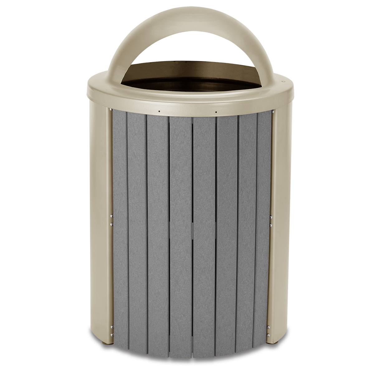 Anova Madison 35 Gallon Recycled Plastic Receptacle, Open Hood Top